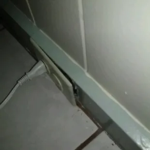 outlet separated from the walls and definitely a place were bugs can come in.