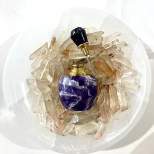 Amethyst potion bottles