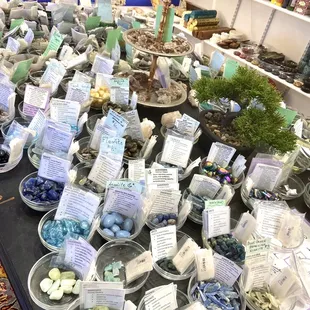Wide variety of crystals