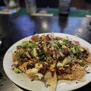 Ahi nachooooooos, so good!! Highly recommend