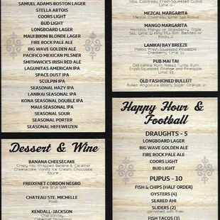 Menu (2 of 2) as of 10/21/2023