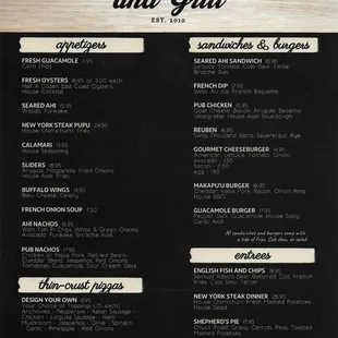 Menu (1 of 2) as of 10/21/2023