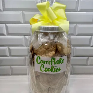 a jar of cookies