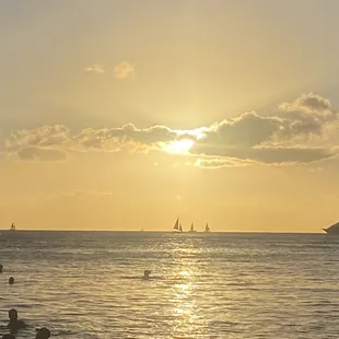 From the hotels beach