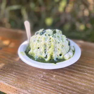 a bowl of ice cream