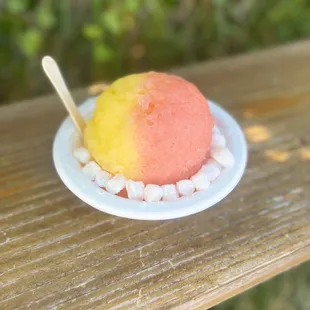 a colorful ice cream on a plate
