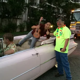 2015 Grand Marshal Jake Shimabukuro w/ unidentified fan