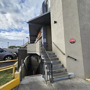 There are stairs between floors and an elevator