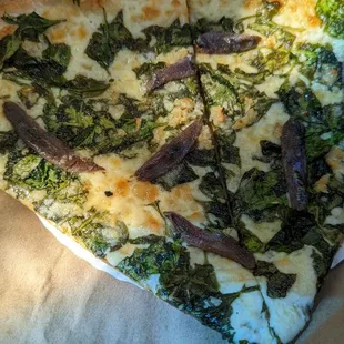 Spinach Garlic Pizza