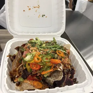 Taro Chip Spicy Ahi Nachos