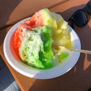 POG, banana, melona