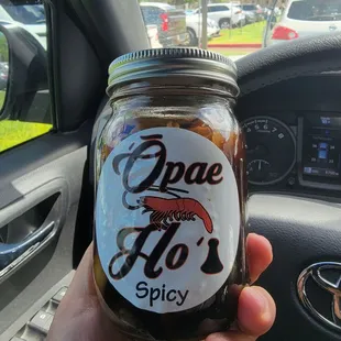 Spicy opae ho&apos;i... lots of limu (), onion, and dried shrimp in a Spicy shoyu vinegar sugary liquid.      Get it. It&apos;s good
