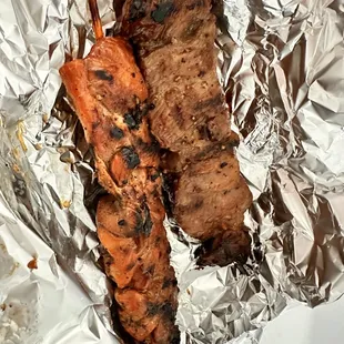 Pork and chicken stick