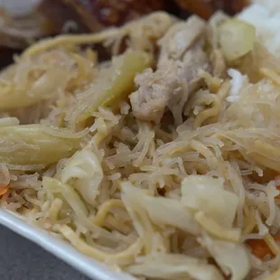 a close up of a plate of food