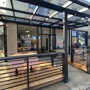 Beautiful covered patio outside!