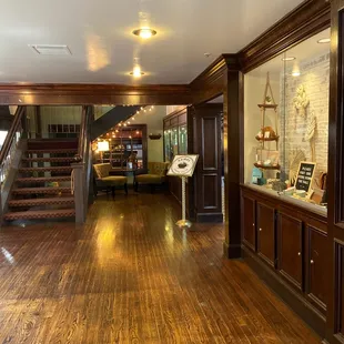 the lobby and stairs