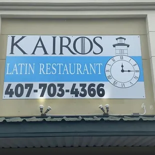 a sign for a restaurant