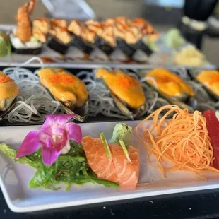 Sushi, Mussels and Sashimi