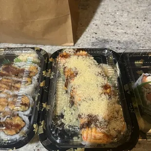 I don't remember the name of this roll we got for takeout but it was delicious!