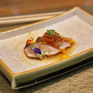 Sunomono - Seared king mackerel...