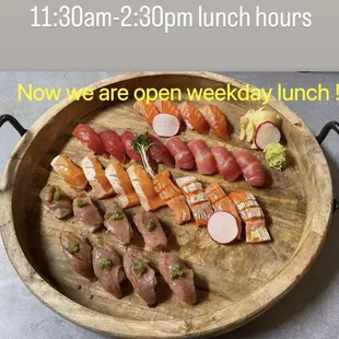 Now we are reopening for lunch from 11:30am-2:30pm
