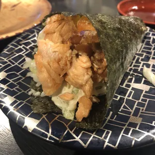 Fried Salmon Hand Roll