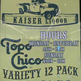 a sign for a liquor shop