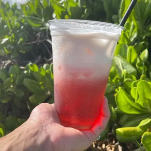 Strawberry Italian soda from Joja