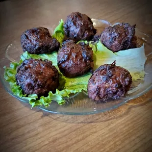 $9 Sauerkraut Balls - nice with the rib sauce