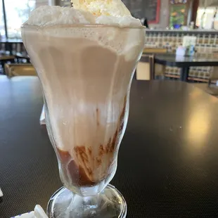 Chocolate icecream soda