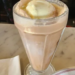 Black &amp; White Ice Cream Soda. They made it for me with French Vanilla. I loved it--definitely recommend!