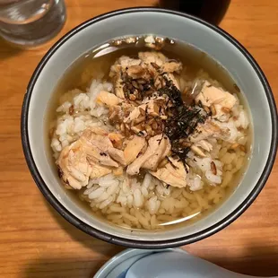 Salmon Rice in Soup