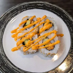 a close up of a plate of food