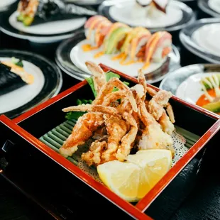 food, sushi and sashimi