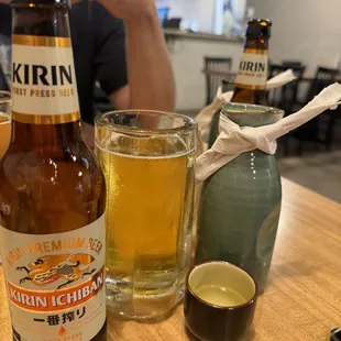Beer and sake cuz why not?