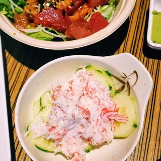 Cucumber with Crab Meat Salad