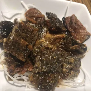Salmon Skin with Mustard Sauce