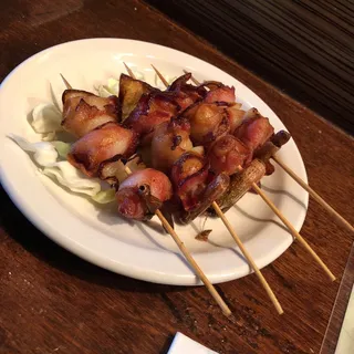 Bacon and Scallop Skewers