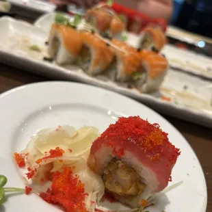 Red Dragon Roll beautiful vibrant red and orange