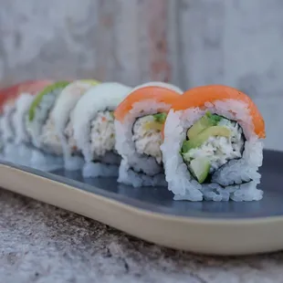 Rainbow Roll - now on the *NEW* Happy Hour menu