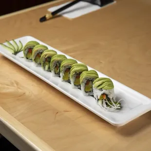 Vegetable Roll w/ avocado on top