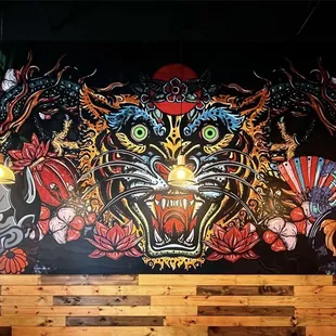 Cool vibe with great wall art