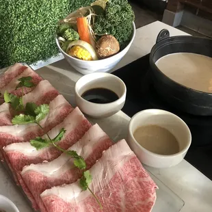 Tonkotsu broth with A5 Wagyu