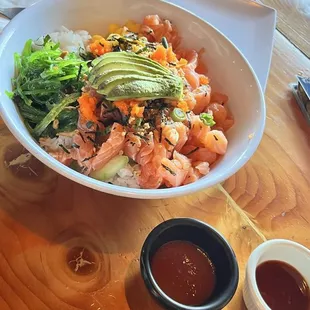 Poke Bowls with 3 Proteins