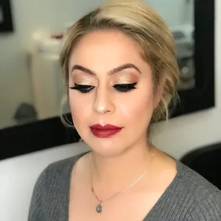 Our gorgeous client got ready for her daughter&apos;s birthday contact us for booking inquires and availability at 916-230-7747