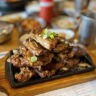 a plate of food on a table