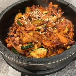 35. Hot Stone Pot Spicy Octopus Bibimbap Special Dinner