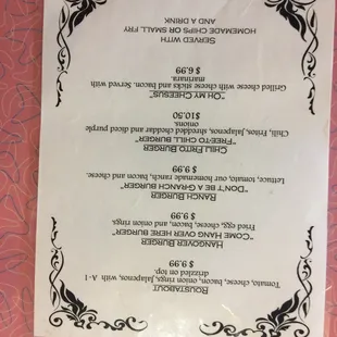 Burger menu