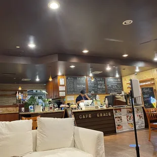 the interior of the cafe