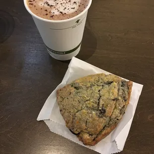 Lavender mocha and lemon blueberry scone